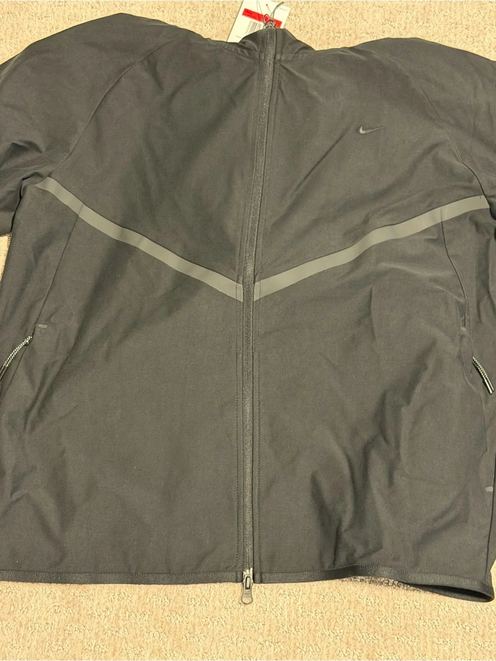 Nike Tech Men's Black Full-Zip Hooded Jacket